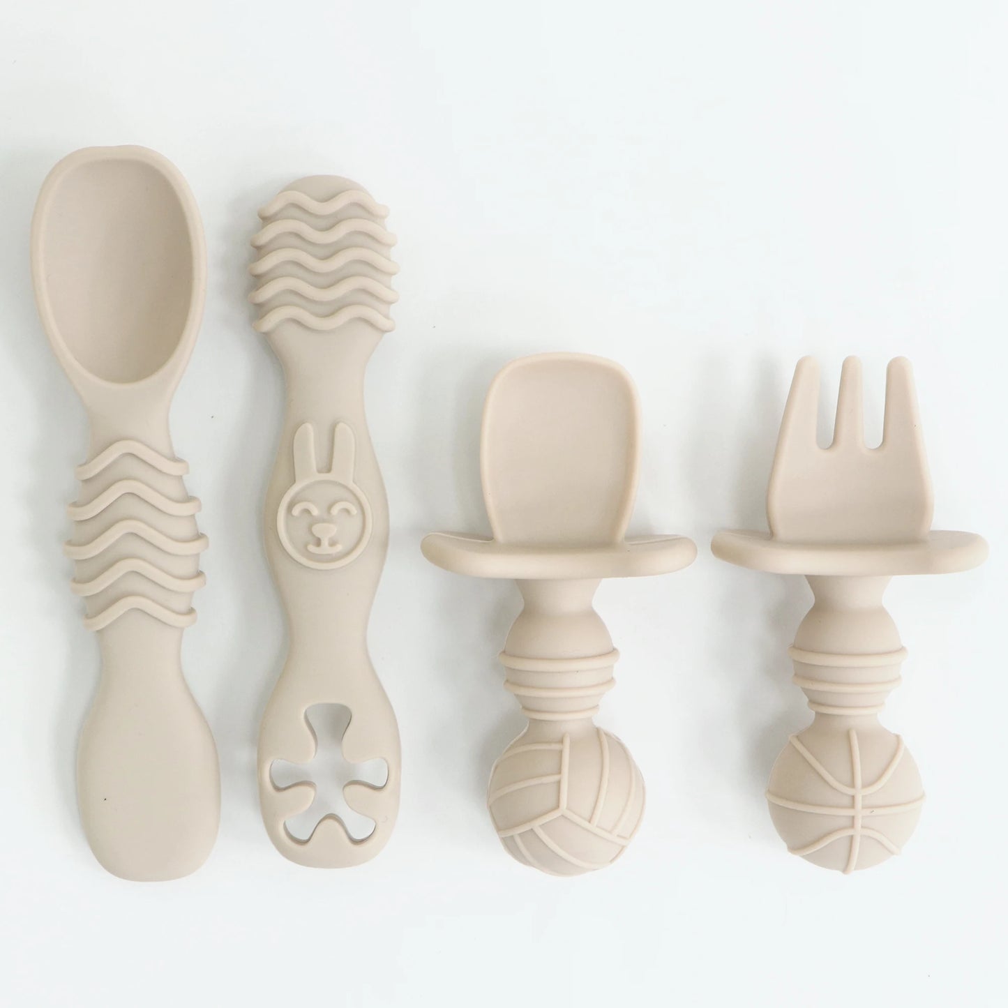 BPA-Free Silicone Baby Utensil Set for Toddler Self-Feeding