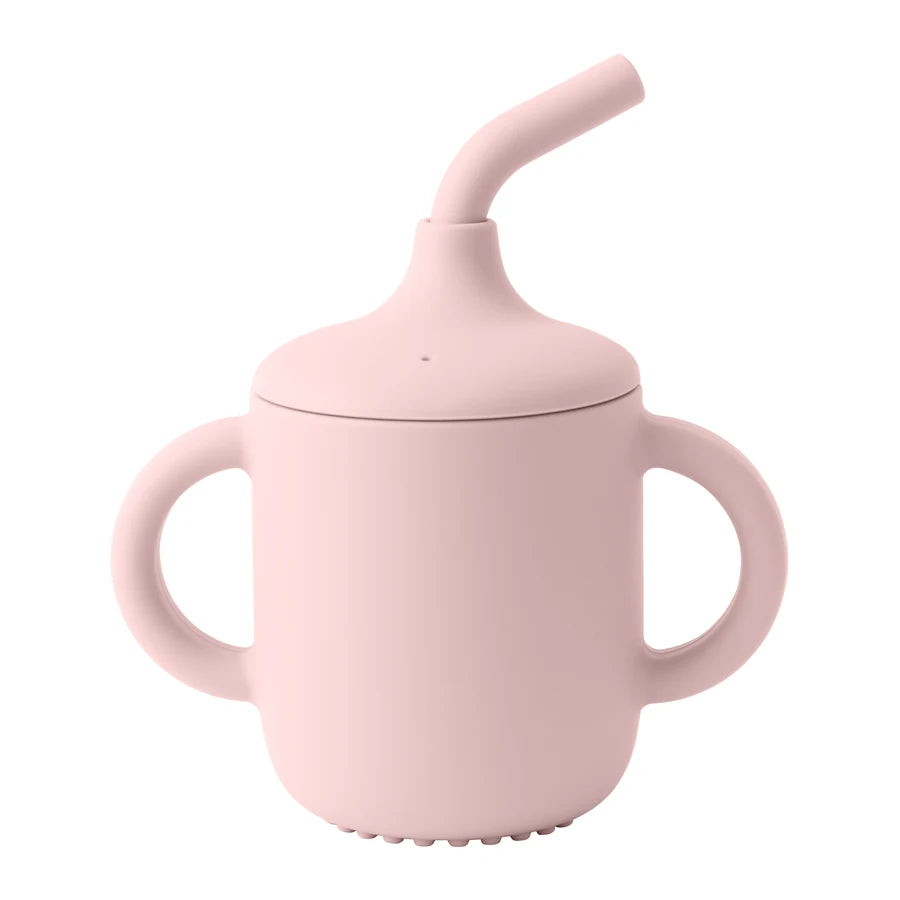 Silicone Sippy Cup with Handles & Straw