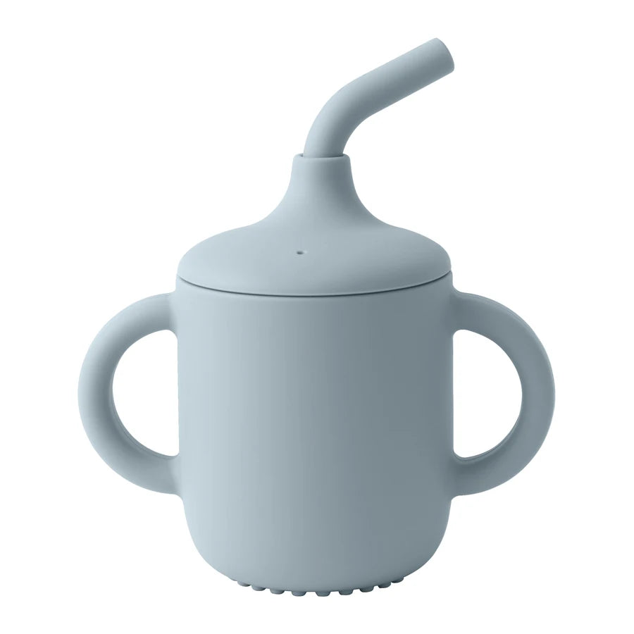Silicone Sippy Cup with Handles & Straw