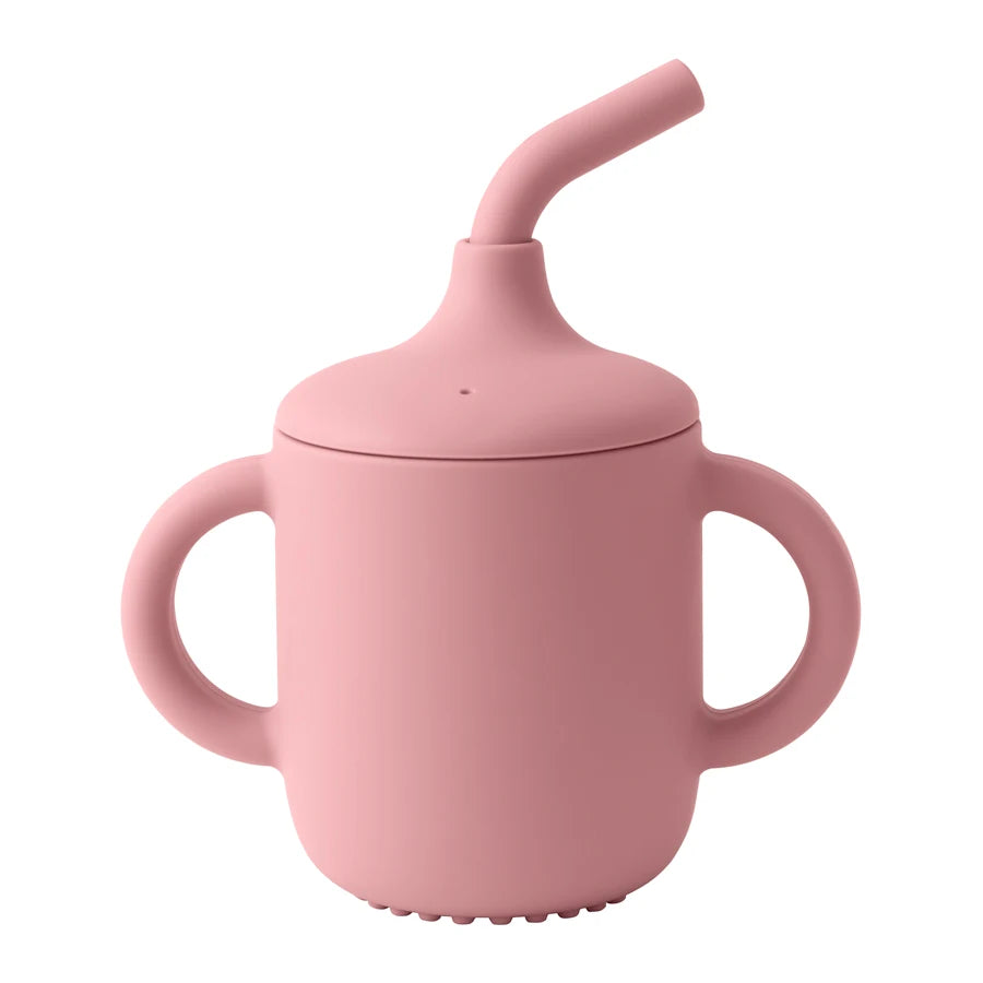 Silicone Sippy Cup with Handles & Straw