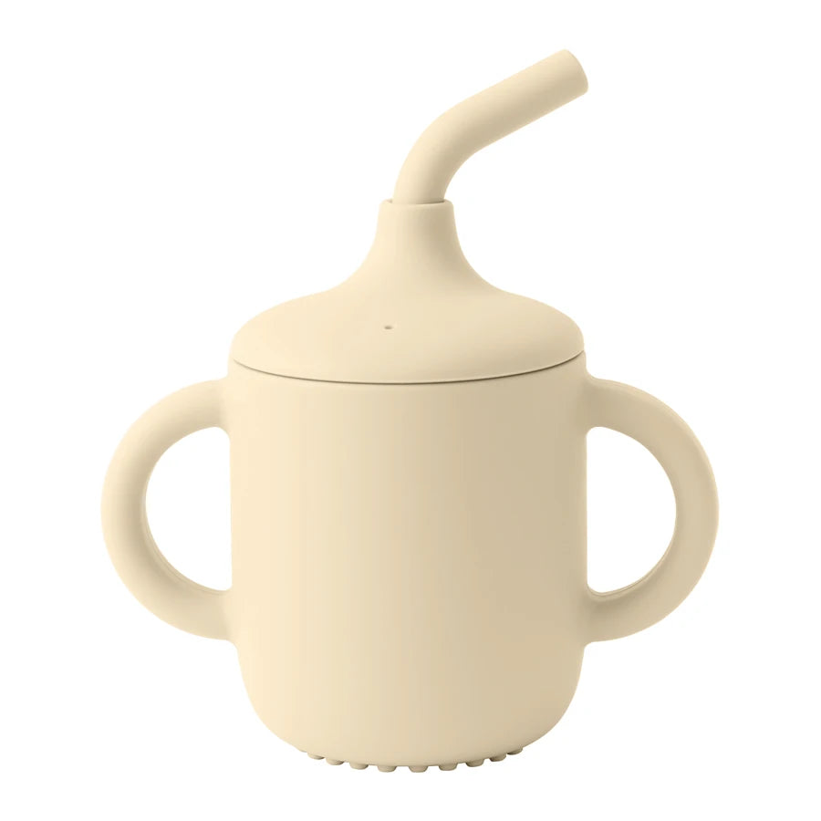 Silicone Sippy Cup with Handles & Straw
