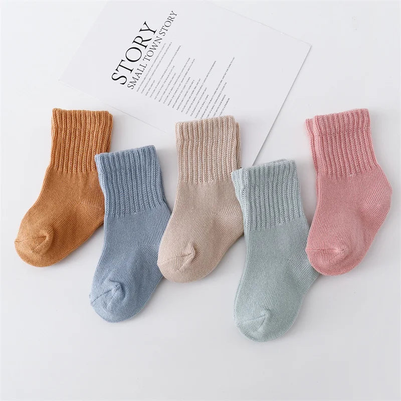 6-Pack Soft Cotton Baby Socks for Newborns & Infants
