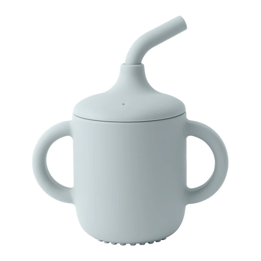 Silicone Sippy Cup with Handles & Straw