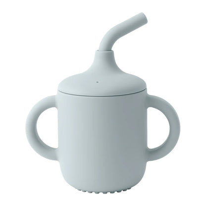 Silicone Sippy Cup with Handles & Straw